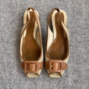 Cole Haan Peep Toe Slingbacks